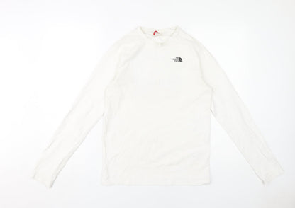 The North Face Boys White XL Long Sleeve Logo T-Shirt