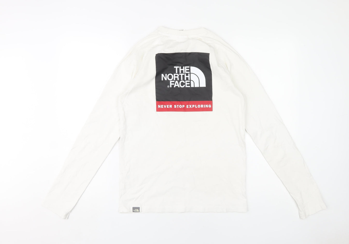 The North Face Boys White XL Long Sleeve Logo T-Shirt
