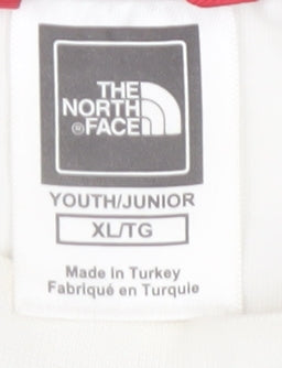 The North Face Boys White XL Long Sleeve Logo T-Shirt