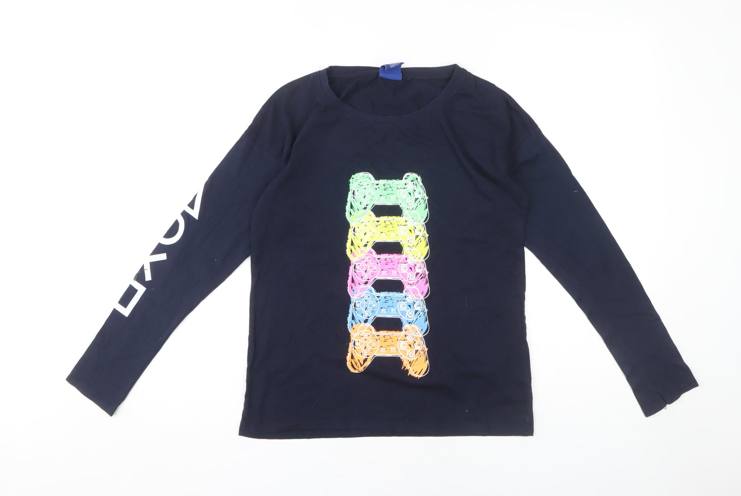 Fashion UK Boys Blue PlayStation Long Sleeve T-Shirt 14 Years