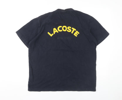 Lacoste Men's Black Cotton Logo T-Shirt M