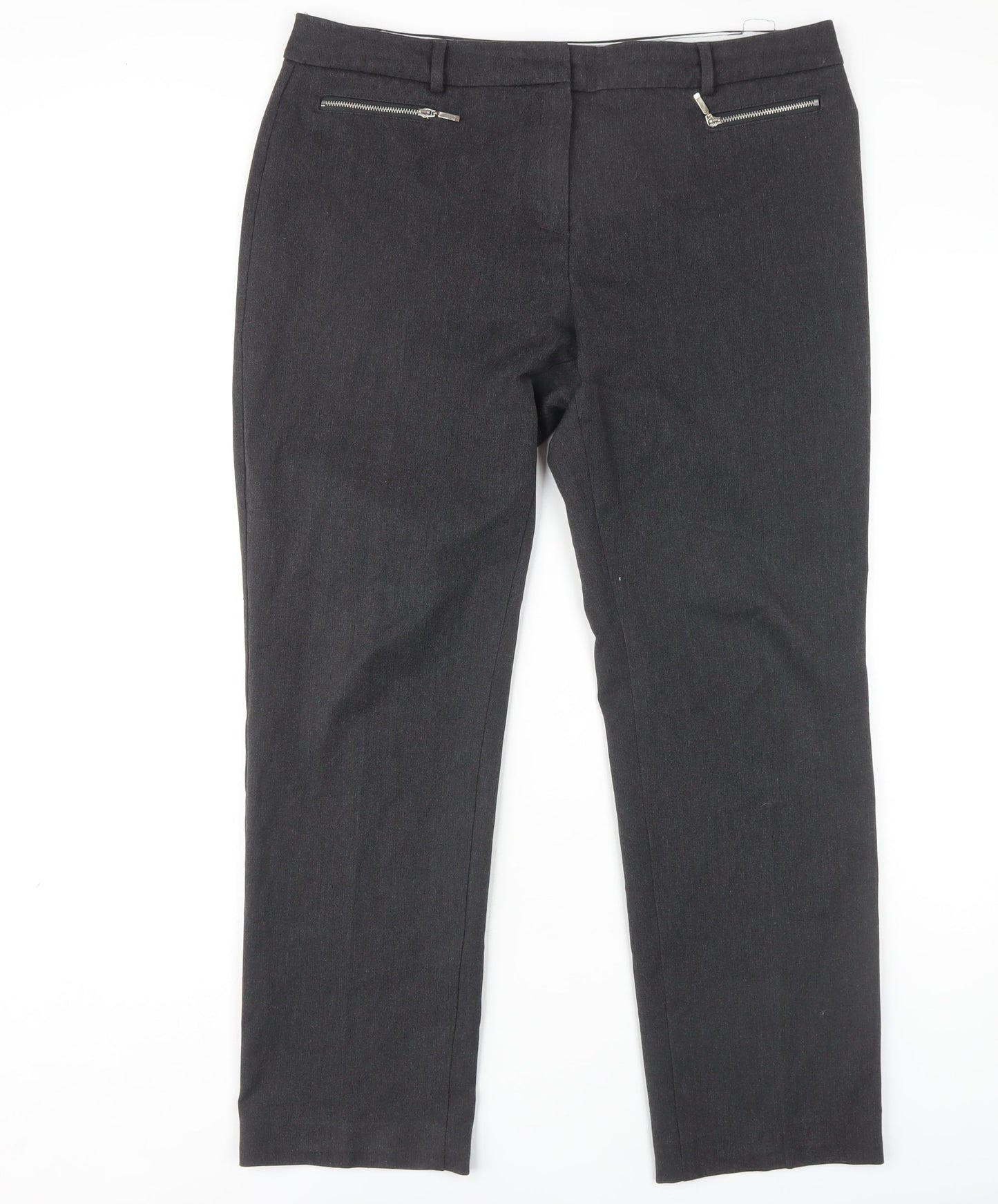 Womens UK Size 14 Marks and Spencer Regular Fit Business Casual Black Trousers