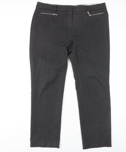 Womens UK Size 14 Marks and Spencer Regular Fit Business Casual Black Trousers