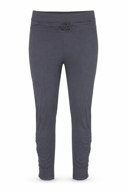 Domyos Women's Grey Ankle Leggings Size 12 Elastic Waist
