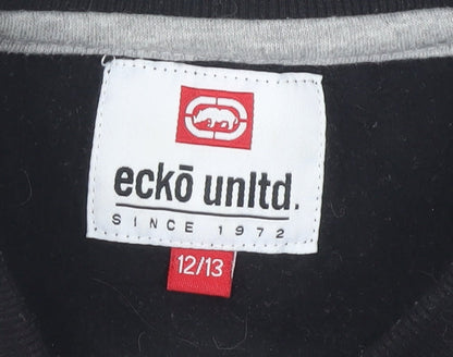 Ecko Unltd Boys Black Pullover Sweatshirt 12-13 Years