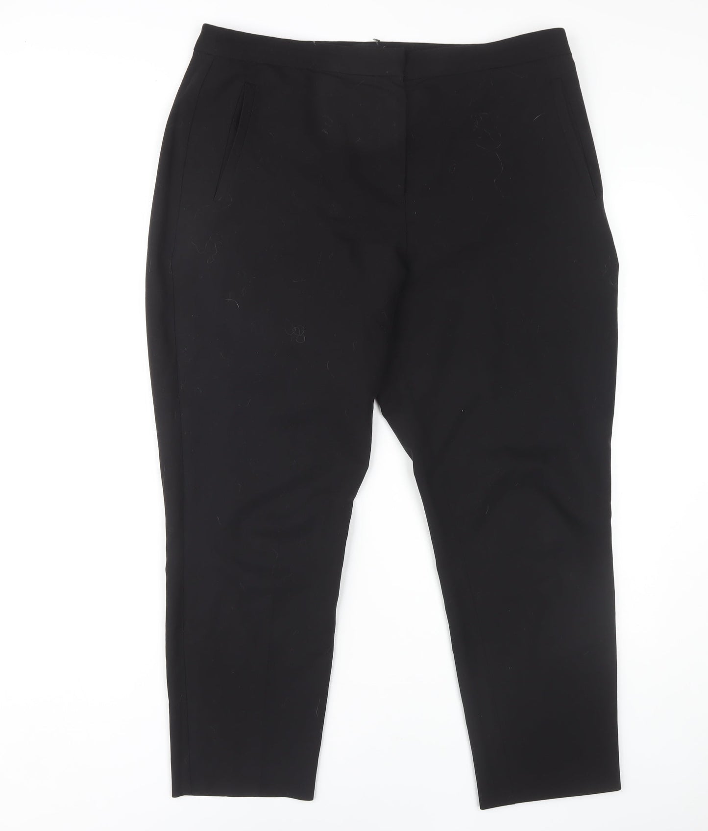 Topshop Women's Black Trousers Size 16 Regular Fit