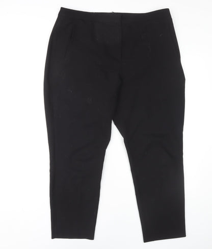 Topshop Women's Black Trousers Size 16 Regular Fit