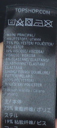 Topshop Women's Black Trousers Size 16 Regular Fit