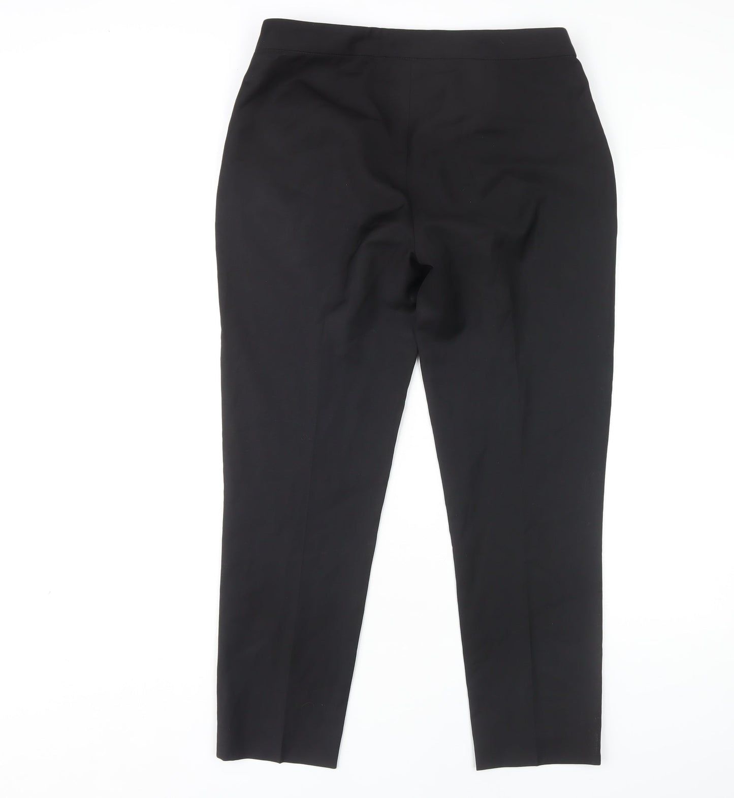 The White Company Women's Black Wool Trousers Size 10
