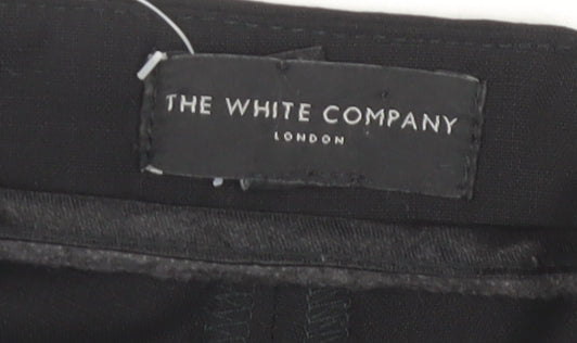 The White Company Women's Black Wool Trousers Size 10
