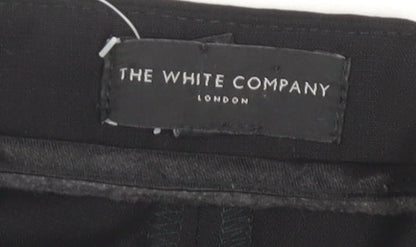 The White Company Women's Black Wool Trousers Size 10