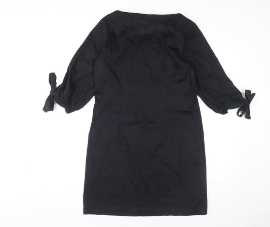 H&M Women's Black Sheath Dress, Size 8, Elegant & Versatile