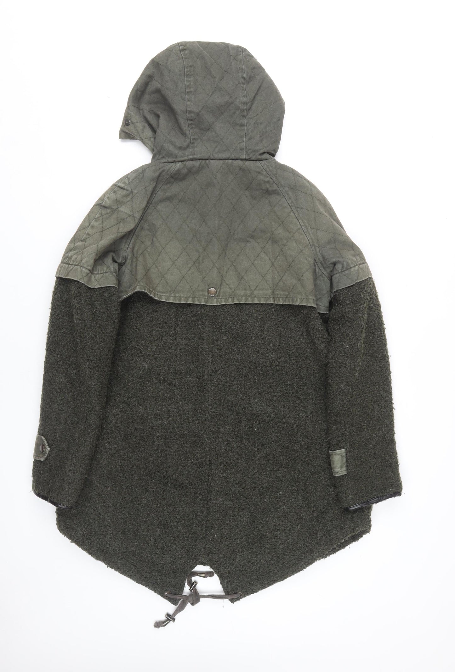 Womens UK Size 10 Label Lab Green Parka Coat