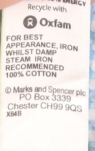 Mens UK Collar Size XL Marks and Spencer Smart Blue  Dress Shirt