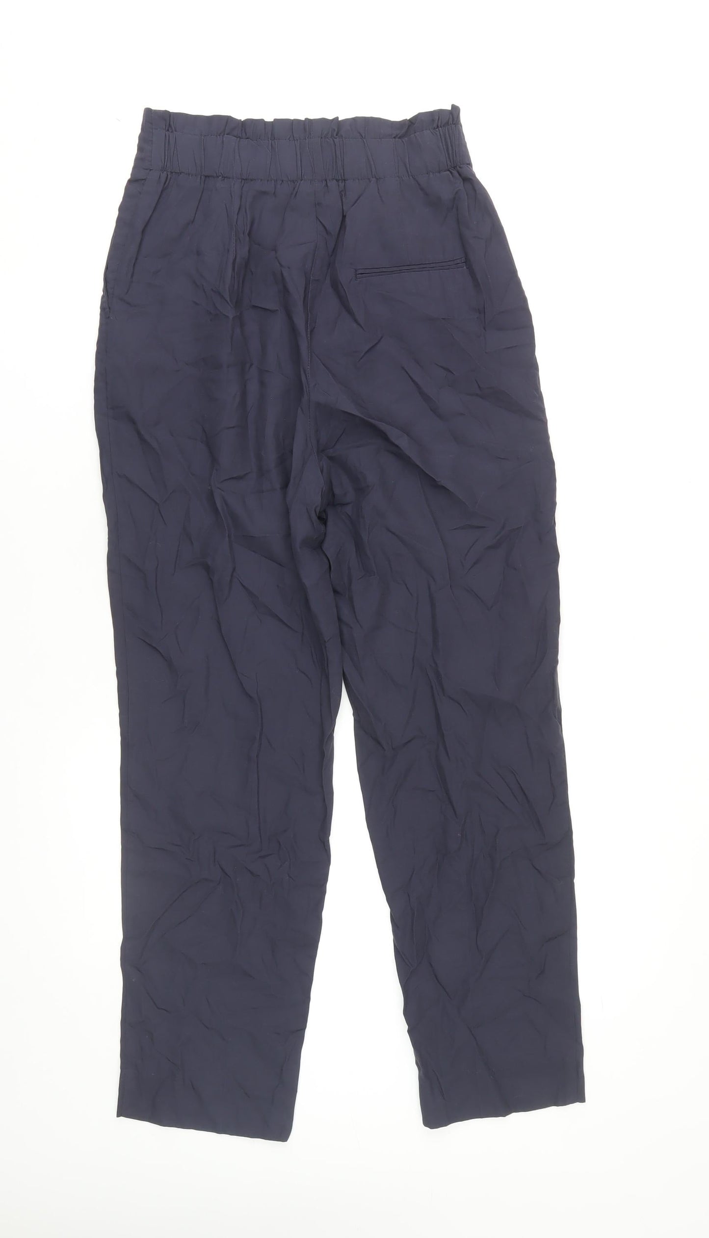 Mango Women's Black High-Rise Pleated Trousers S