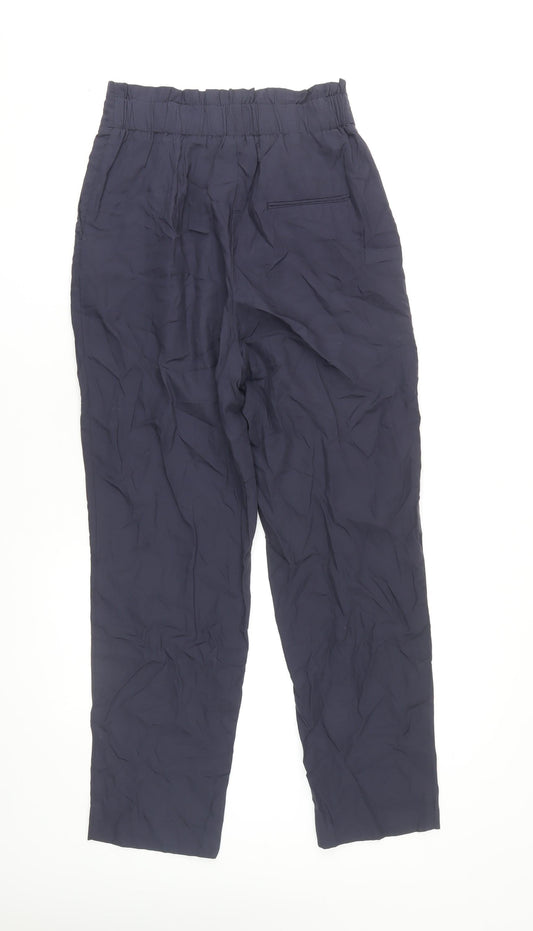 Mango Women's Black High-Rise Pleated Trousers S