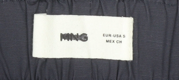 Mango Women's Black High-Rise Pleated Trousers S