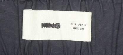 Mango Women's Black High-Rise Pleated Trousers S