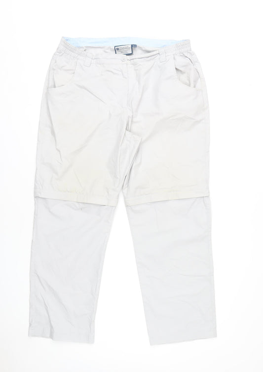 Mountain Warehouse Women's Ivory Cargo Trousers Size 16