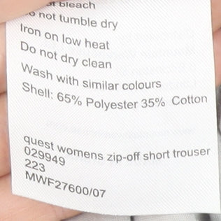 Womens UK Size 16 Mountain Warehouse Regular Fit Cargo Ivory Trousers
