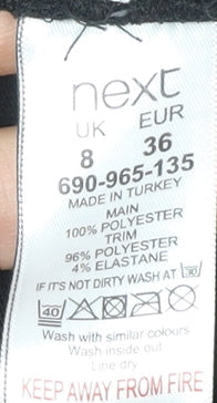 Next Women's Black Pleated Skirt Size 8