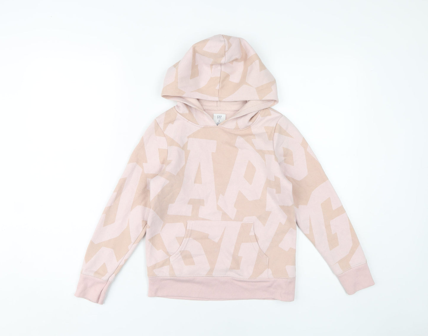 GAP Girls Pink Pullover Hoodie M Graphic Print