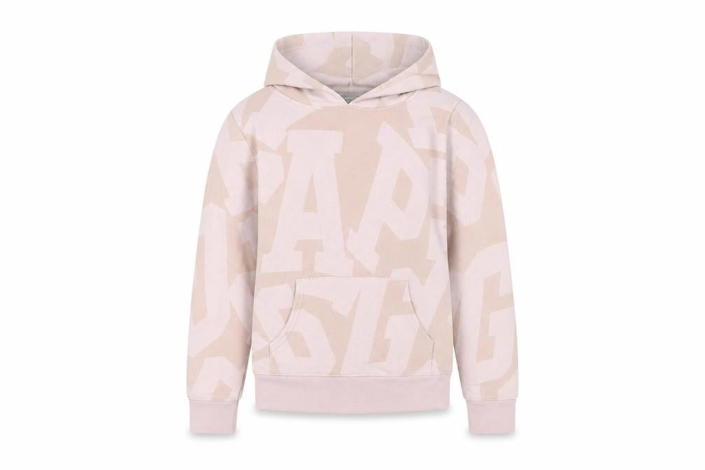 Gap Girls Pink Pullover Hoodie M Graphic Print