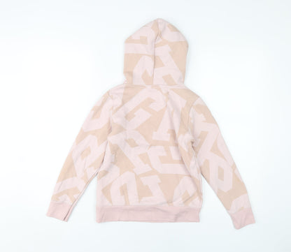 GAP Girls Pink Pullover Hoodie M Graphic Print