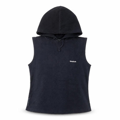 Womens UK Size 10 Reebok Black Vest Hoodie