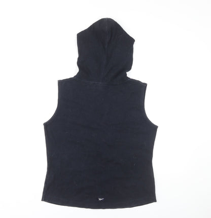 Reebok Women's Black Vest Hoodie Size 10