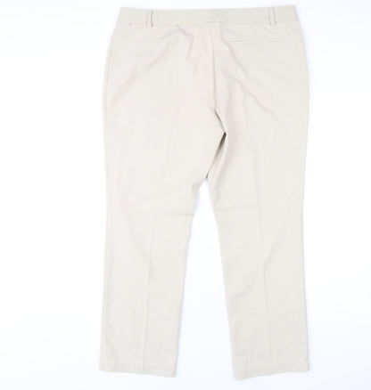 Womens UK Size 16 Marks and Spencer  Dress Pants Beige Trousers