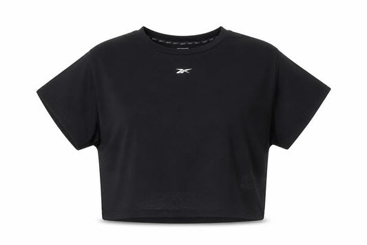 Reebok Women's Black Gym Tee - Large, Moisture Wicking
