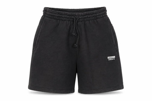 Front view of Adidas unisex black xs sweat shorts, casual comfy fit