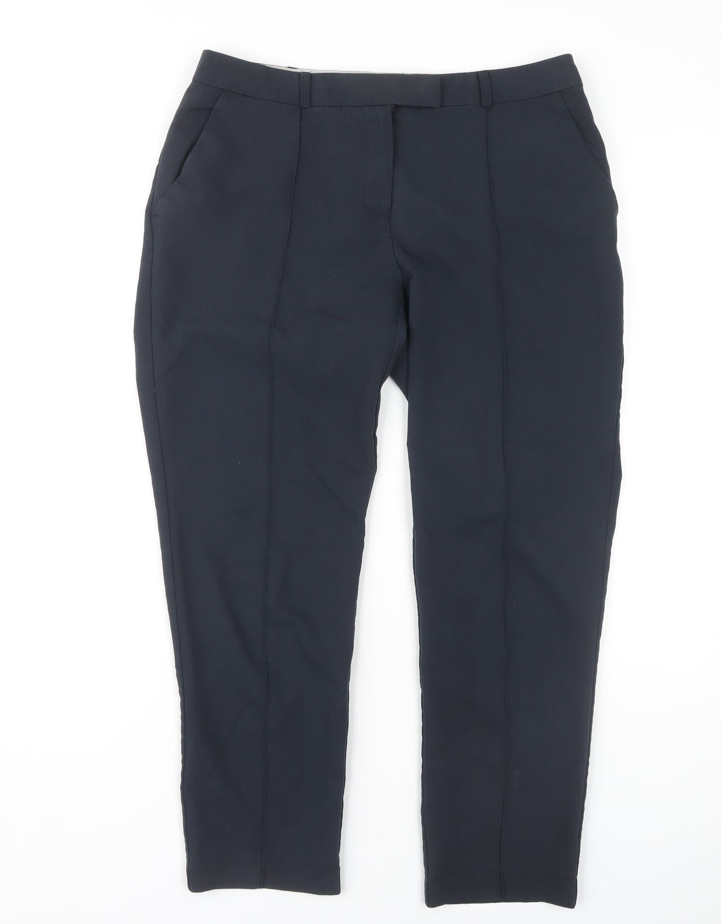 Womens UK Size 10 Topshop Regular Fit Business Casual Workwear Black Trousers