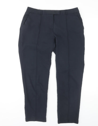 Womens UK Size 10 Topshop Regular Fit Business Casual Workwear Black Trousers