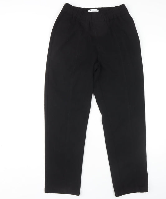 Zara Men's Black Straight Trousers S