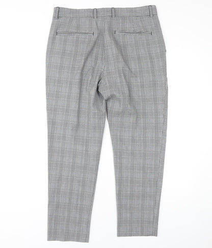 New Look Men's Grey Check Trousers, 32R