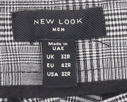 New Look Men's Grey Check Trousers, 32R