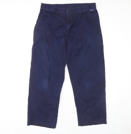 Portwest Men's Blue Regular Fit Trousers, Size 34