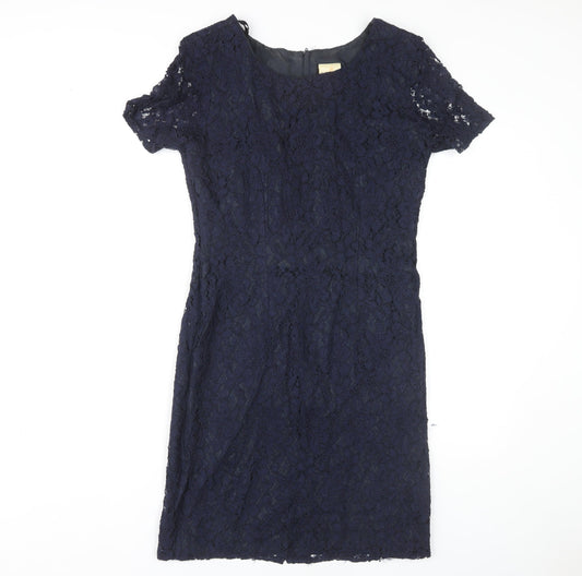 Etam Women's Blue Lace Sheath Dress Size 12