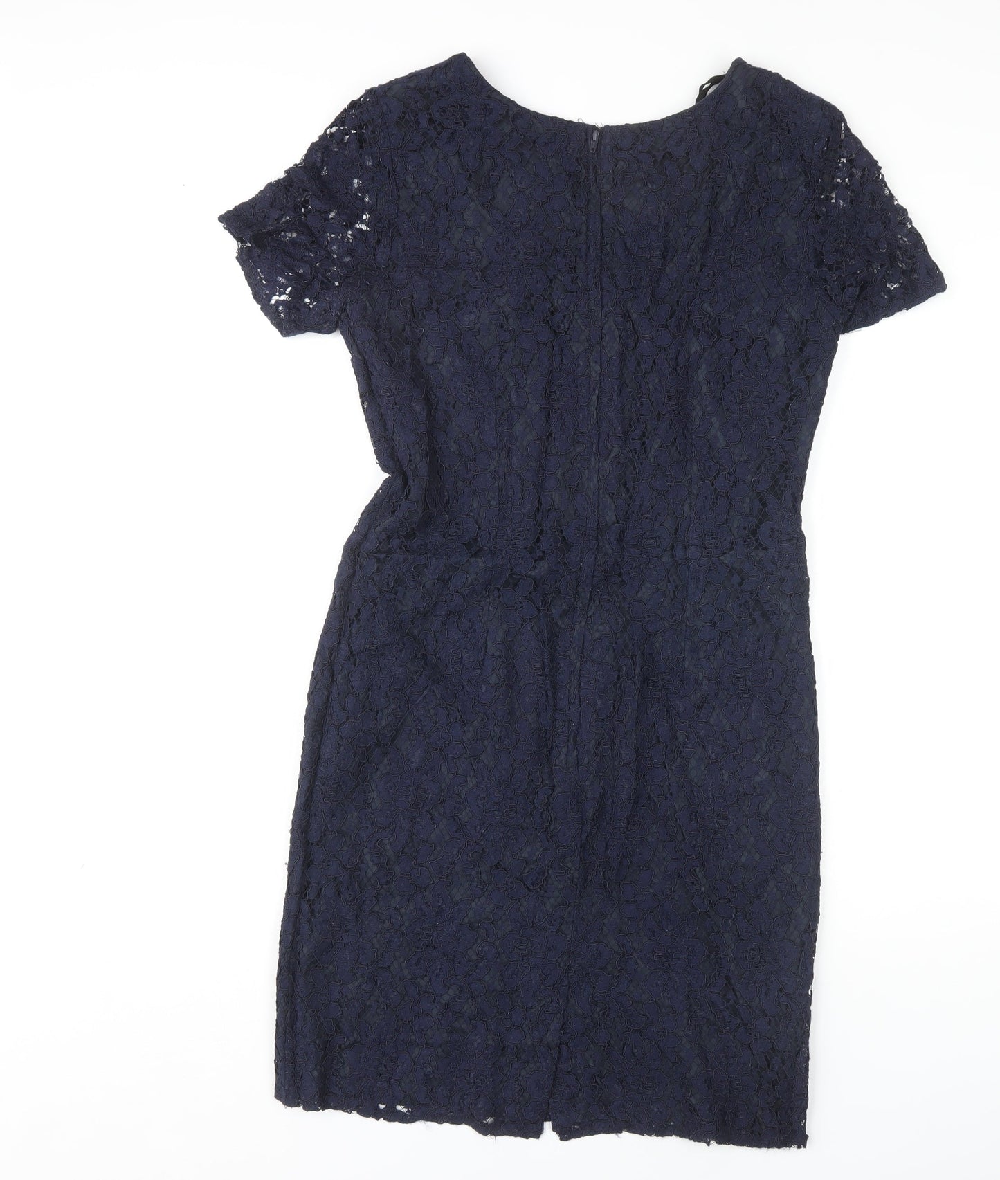 Etam Women's Blue Lace Sheath Dress Size 12