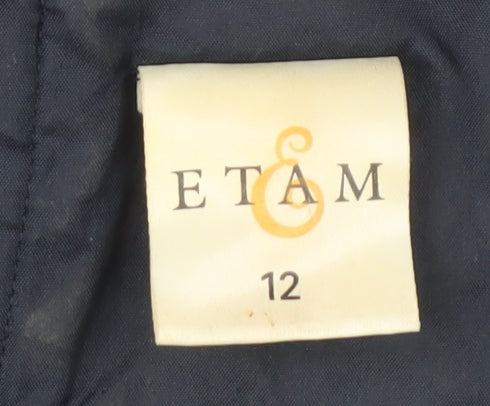 Etam Women's Blue Lace Sheath Dress Size 12