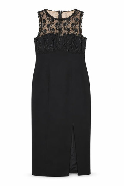 Debut Women's Black Midi Sheath Dress Size 12