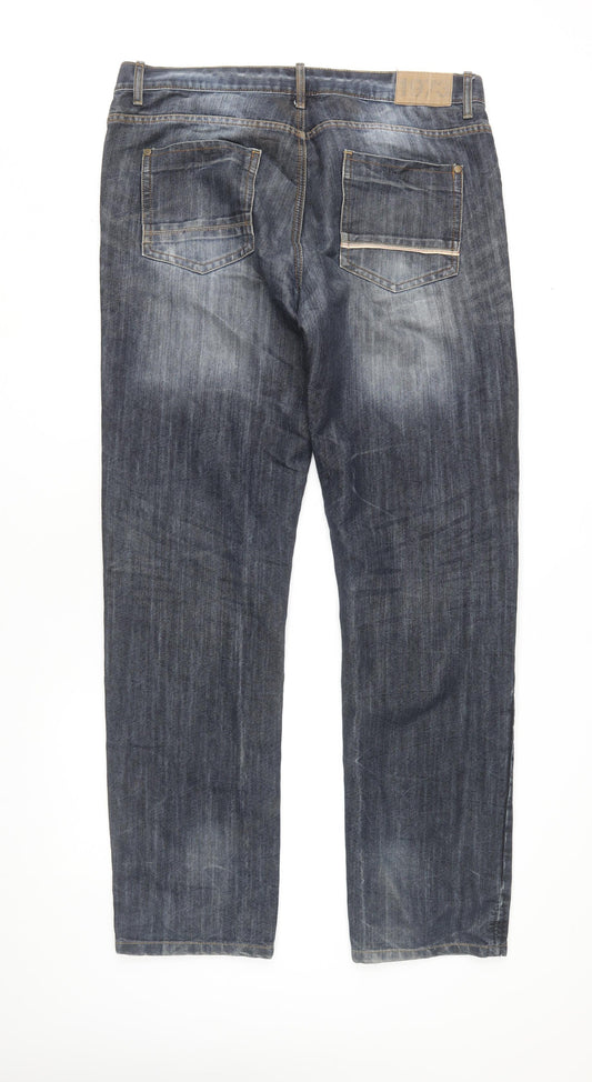 Easy Men's Blue Straight Leg Jeans Size 36L