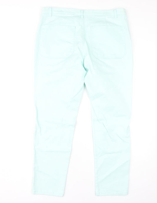 Mango Women's Light Blue Straight Leg Jeans Size 14