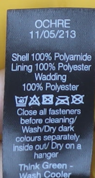 M&Co Women's Yellow Hooded Puffer Jacket Size 10