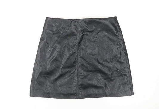 H&M Women's Black Pencil Skirt Size 10 Zip Closure