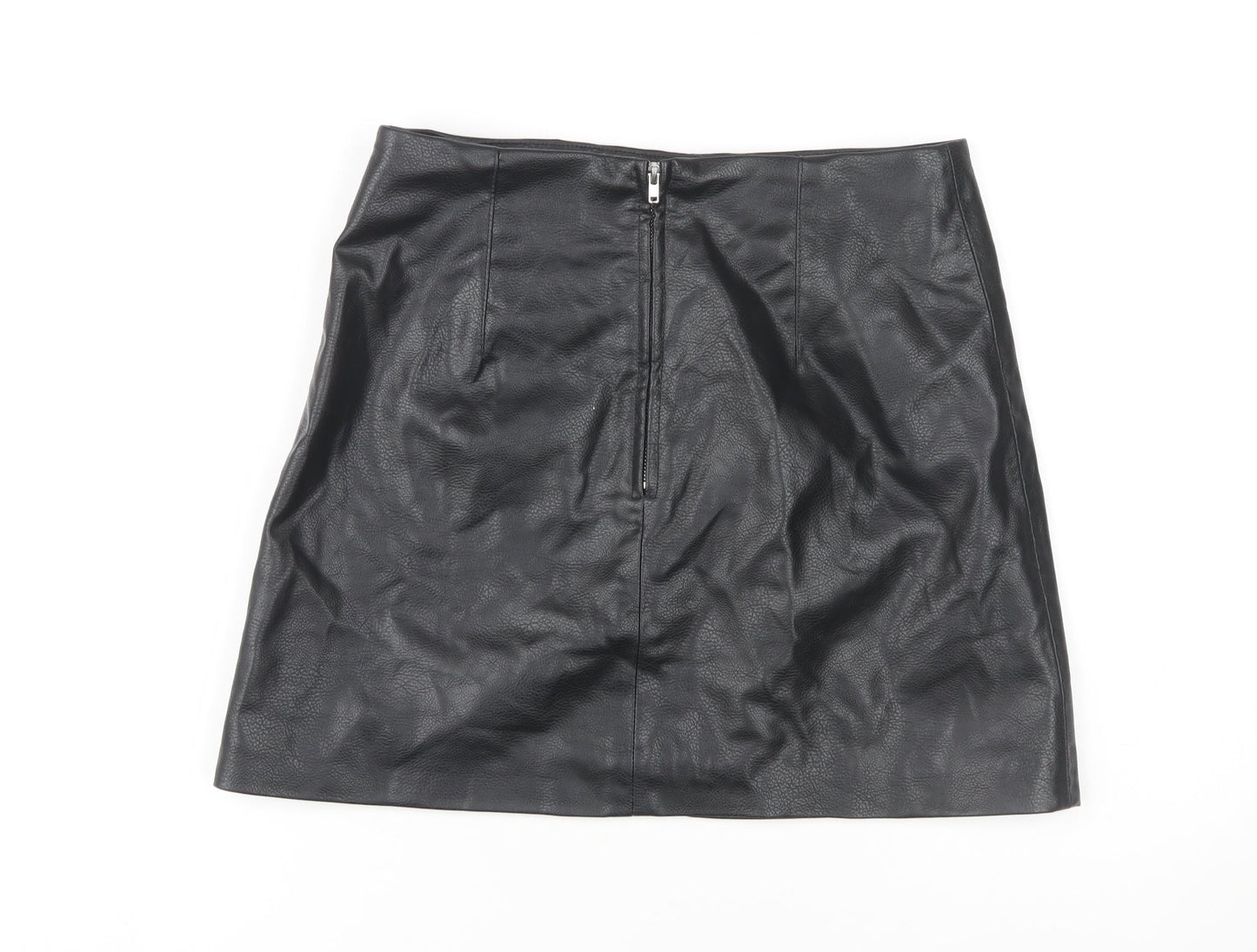 H&M Women's Black Pencil Skirt Size 10 Zip Closure