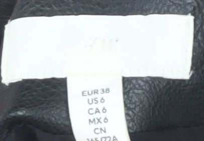 H&M Women's Black Pencil Skirt Size 10 Zip Closure