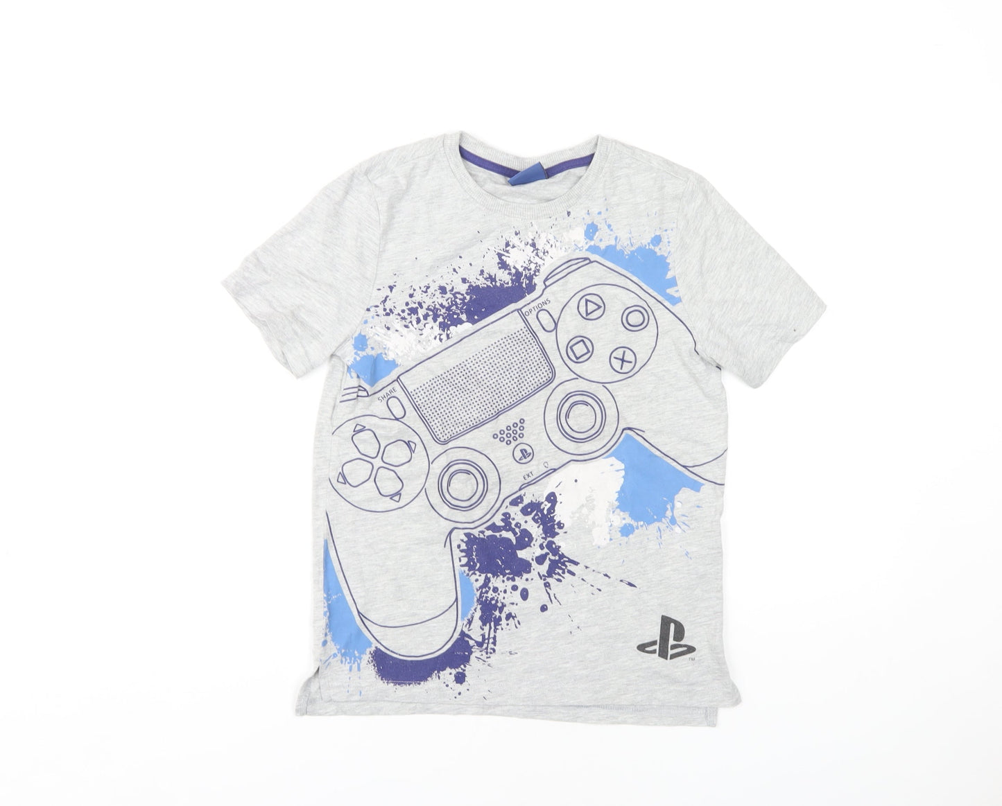 Fashion UK PlayStation Grey Boys T-Shirt Size 9-10 Gaming